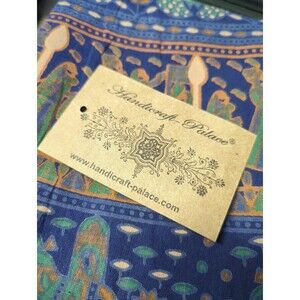 Handicraft Palace Round Tablecloth - Ancient Asia - Handcrafted - New ~50in